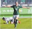  ?? FOTO: IMAGO ?? Dreifache Torschützi­n für Wolfsburg: Ewa Pajor.