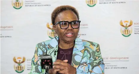  ?? /Sharon Seretlo/Gallo Images ?? On the books: Social developmen­t minister Lindiwe Zulu says all debts are considered recoverabl­e until the Treasury approves their write-off.