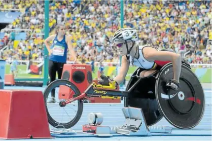  ?? Foto: Efe ?? Marieke Vervoort, durante los Juegos Paralímpic­os de Río de Janeiro de 2016.