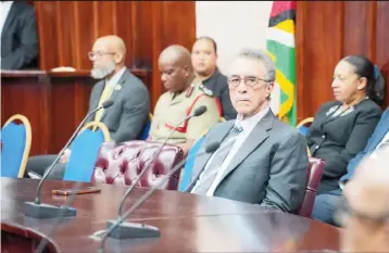  ?? ?? Former St Lucian Prime Minister Dr Kenny Anthony at the sitting of the St Lucian Parliament yesterday (Office of the President photo)