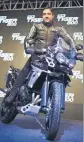  ?? HT ?? Triumph Motorcycle India MD ■
Vimal Sumbly with the new Tiger 800 on Wednesday