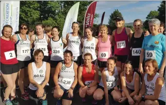  ??  ?? Runners from Sligo AC at the SSRP Super Valu Womens 5K Series in Tireragh.