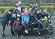  ?? ?? Ballindang­an NS pupils on their trip to Mitchelsto­wn caves in March, where they learned all about the caves and their history.