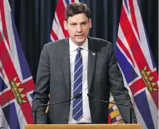  ?? CHAD HIPOLITO/THE CANADIAN PRESS ?? Attorney General David Eby says mailed ballots may make daily Elections B.C. numbers deceiving.