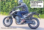  ?? Pictures: MEGAN RUDD ?? RESPONSIVE Loads of power on tap