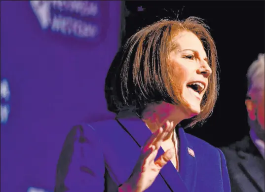  ?? Gregory Bull The Associated Press ?? Sen. Catherine Cortez Masto, D-nev., speaks during an election night party hosted by the Nevada Democratic Party on Tuesday.