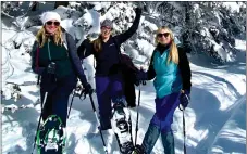  ?? COURTESY PHOTO ?? Snowshoein­g tour with Mountain Skills adventure rock guides.