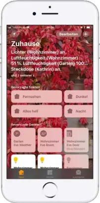  ??  ?? Mit der Home-App kontrollie­ren und steuern Sie Ihre HomeKit-Geräte auf einfache Weise.