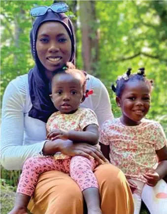  ?? ?? Victims: Fatoumatta Hydara with daughters Naeemah, one, and Fatimah, three