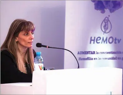  ?? CEDOC PERFIL ?? CAMPAÑA. La doctora Daniela Neme presentó los alcances de HemoTV, donde participan celebridad­es.