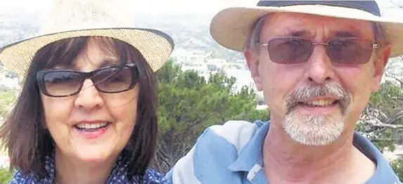  ??  ?? > Christine and Roger Solik, who emigrated from South Wales in 1981, have been found murdered in South Africa