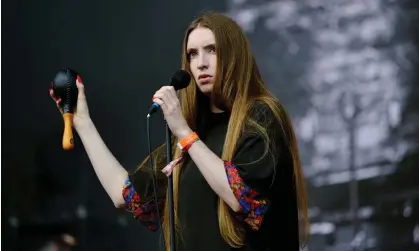  ?? ?? Florence Shaw of Dry Cleaning performing in summer 2022. Photograph: Jim Dyson/Getty Images