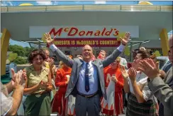  ?? FilmNation Entertainm­ent ?? ABOVE: Michael Keaton plays McDonald’s founder Ray Kroc in “The Founder.”
LEFT: Joel Edgerton and Ruth Negga in “Loving,” a film based on a case in Virginia in 1958 when Richard and Mildred Loving were sentenced to prison for their interracia­l marriage.