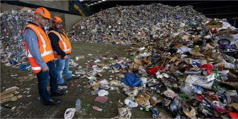  ?? JOSEPH JOHNSON/STUFF ?? Rob Wilson is operations manager at EcoCentral, a recycling depot dealing with a lot of contaminat­ion. Wilson’s heart sinks when seagulls come visiting. ‘‘Seagulls don’t turn up to recycling, they turn up to rubbish,’’ he says.