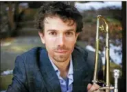  ??  ?? Trombonist/composer Ryan Keberle and his quartet, Catharsis, will give a concert at Music Mountain on Saturday night.