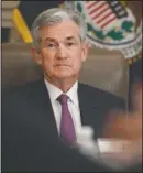  ?? The Associated Press ?? KEEP OR DROP?: Federal Reserve Chairman Jerome Powell listening to feedback during a panel on Oct. 4, at the Federal Reserve Board Building in Washington.