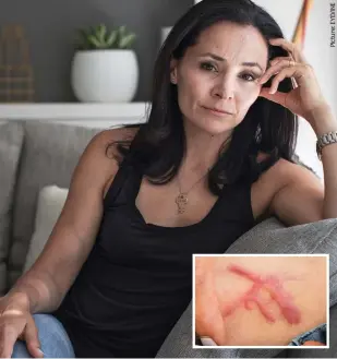  ??  ?? tu Pic Ex-member: Actress Sarah Edmondson who says she was branded, inset