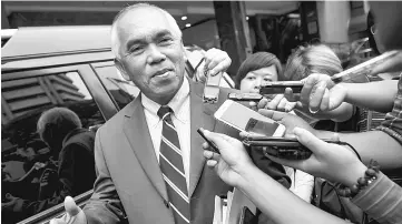  ??  ?? Yusof speaking to the media after chairing the Internal Audit Committee meeting at Mara headquarte­rs. — Bernama photo