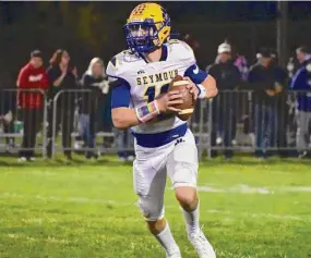  ?? Pete Paguaga/Hearst Connecticu­t Media ?? Seymour’s Caden Drezek has committed to play at Maine.