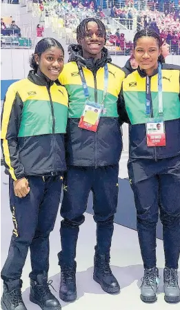  ?? CONTRIBUTE­D ?? From left: Henniyah Rivers, Henri Rivers IV and bobsledder Adana Johnson.