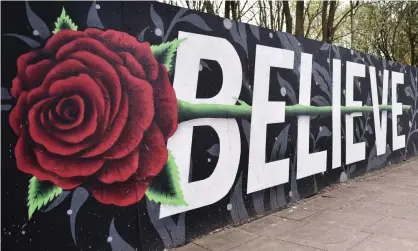  ?? Photograph: Nathan Stirk/Getty Images ?? A mural in Blackburn, England.