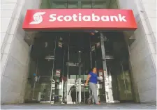  ?? CHRIS WATTIE/REUTERS FILES ?? Scotiabank has failed to beat estimates unlike its peers, given that it has wider exposure outside Canada.