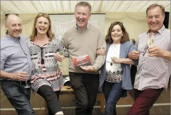 ??  ?? Denis Sherlock, Carmel Vickers, Gavin Barrett, Jackie Gallagher and Robbie Boland at the launch of the Enniskerry Broadway Show.