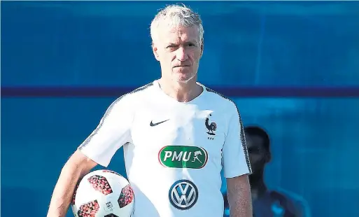  ?? FRANCK FIFE/AFP/GETTY IMAGES ?? France’s head coach Didier Deschamps talked more about team building than tactics in the weeks prior to the World Cup. It appears to have worked.