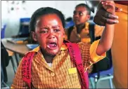  ?? Picture: Phando Jikelo/African News Agency/ANA ?? THIS SUCKS! Bulela Makhetha is not impressed at being left at Bardale Village school in Mfuleni.