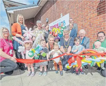  ?? ?? Sunderland Mayor, Cllr Dorothy Trueman, officially opens the new Rainbow Family Hub in Washington.