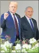  ?? AFP ?? Former US president Donald Trump with Israeli Prime Minister Benjamin Netanyahu ahead of the signing of the Abraham Accords last year.