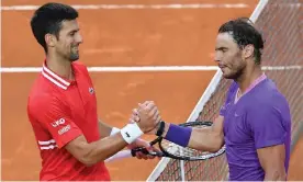 ??  ?? Rafael Nadal and Novak Djokovic remain the dominant players in men’s tennis despite having to adapt their games over the years. Photograph: Ettore Ferrari/EPA