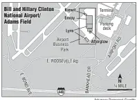  ??  ?? Bill and Hillary Clinton National Airport/ Adams Field