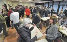  ?? CLIFFORD SKARSTEDT EXAMINER FILE PHOTO ?? A public consultati­on drop-in session to receive community feedback to help shape the future of Bonnerwort­h Park was held at the McDonnel Street Community Centre on March 21.