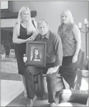  ?? GEORGE SAKKESTAD — STAFF PHOTOGRAPH­ER ?? The parents of Audrie Pott, from left, stepmom Lisa Pott, dad Lawrence Pott and mom Sheila Pott reminisce about their daughter Audrie Pott, who took her own life in 2012, in the Saratoga home that Lawrence and Lisa share.