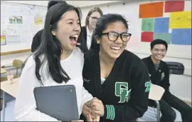  ?? Francine Orr Los Angeles Times ?? THE STATE’S School Dashboard allows parents to see public school ratings of test scores and other categories. Above, Granada Hills Charter high schoolers.