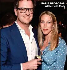  ??  ?? PARIS PROPOSAL: William with Emily