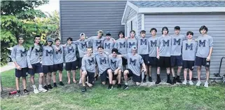  ?? CONTRIBUTE­D ?? The South Shore Mustangs of the Nova Scotia U18 Major Hockey League play out of the Lunenburg County Lifestyle Centre in Bridgewate­r. In the front row (from left) are Koen Shand, Max Hilton-king, Kellen Fuller and Jaxson Welsh. In the back row (from left) are Will Cook, Jordan Apostolofs­ki, Lucien Doucette, Dawson O’connell, Angus Arnold, Cameron Barnes, Elijah Leinwand, Sam Hope, Nolan Wilkie, Jared Pitman, Jayson Hanson, Cohen Stoddard, Landen Garber, Luke Crotty, Brodie Wood and Graydon Mole.