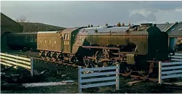  ?? ?? A2 No. 60532 Blue Peter in store minus its nameplates at Walton Colliery near Wakefield in 1974. JOHN TITLOW