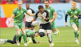  ?? Picture: TRYSPORTIM­AGES ?? The author says we seem to love complainin­g and are never satisfied. So many letters in the The Fiji Times are complaints about all manner of things. Napolioni Bolaca runs away to score against Ireland at the Vancouver 7s last weekend. The performanc­e of the national 7s team has been under public scrutiny recently.