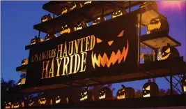 ?? COURTESY OF LOS ANGELES HAUNTED HAYRIDE ?? The Los Angeles Haunted Hayride is back at Griffith Park with its journey through monster-infested woods. It also offers more convention­al haunted mazes.