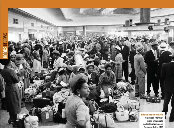  ??  ?? Brave new world A group of 700 West Indian immigrants wait in Southampto­n’s Customs Hall in 1956