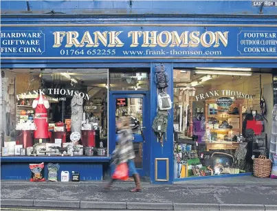  ??  ?? Frank Thomson hardware store was establishe­d in Crieff in 1902 and will now close its doors for good at the end of the month.