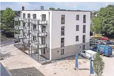  ?? FOTO: LEG ?? LEG stellt 38 Neubauwohn­ungen in drei Gebäuden für acht Millionen Euro an der Händelstra­ße in Hilden fertig.