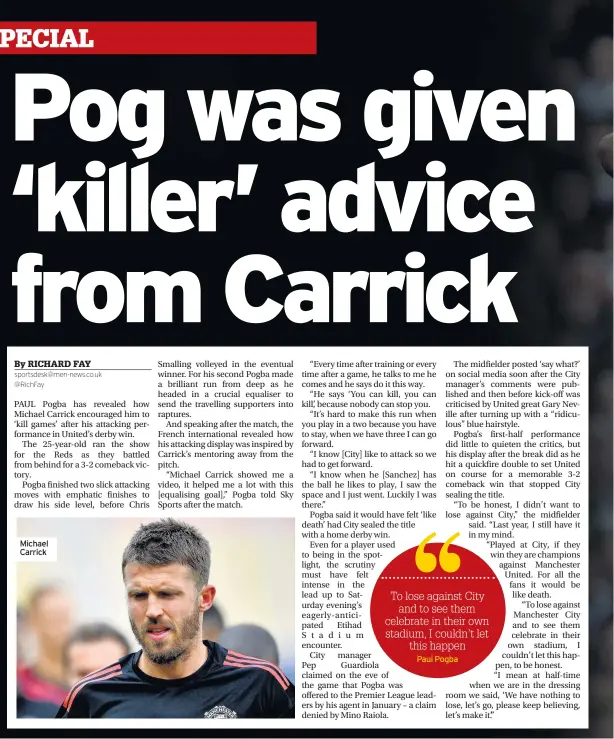  ??  ?? Michael Carrick