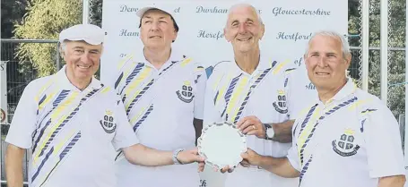  ??  ?? Dipton’s senior fours national runners-up (from left): Michael English, Michael Creegan, Cyril Pearson and George Williams.