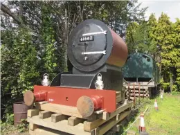  ?? ENGINE 61662 APPEAL ?? The smokebox and door of replica ‘B17’ No. 61662 Manchester United at the Mizens Railway on May 11.