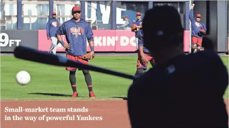  ?? FRANK FRANKLIN II, AP ?? The Minnesota Twins face the New York Yankees in the American League wild-card playoff game Tuesday.