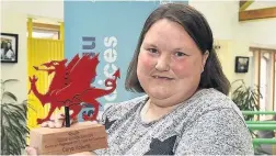  ??  ?? ● Carys Roberts from Barmouth won the Education in the Community award