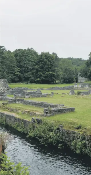  ??  ?? LOOTED HISTORY: Main picture, Maltby. Roche Abbey.in 2021; above left, the now closed UK Coal’s Maltby Colliery, in 2003.